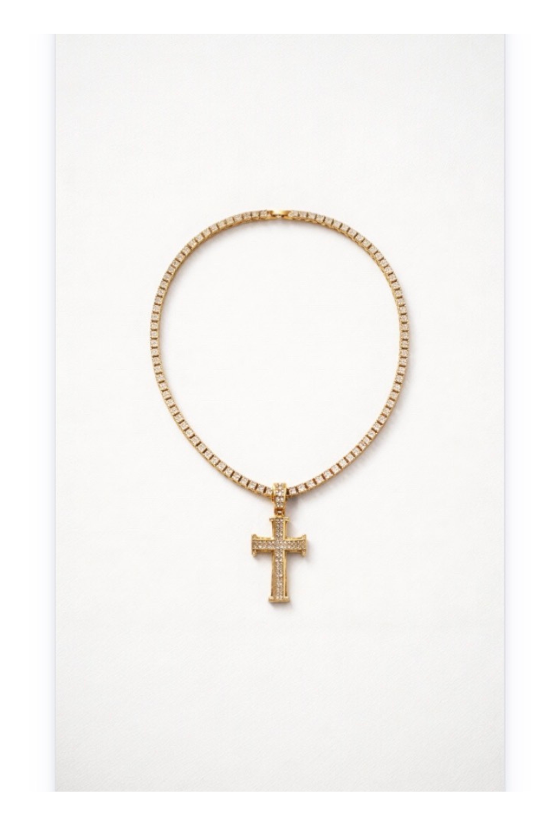 Fashion Cross Charm and Necklace for Men