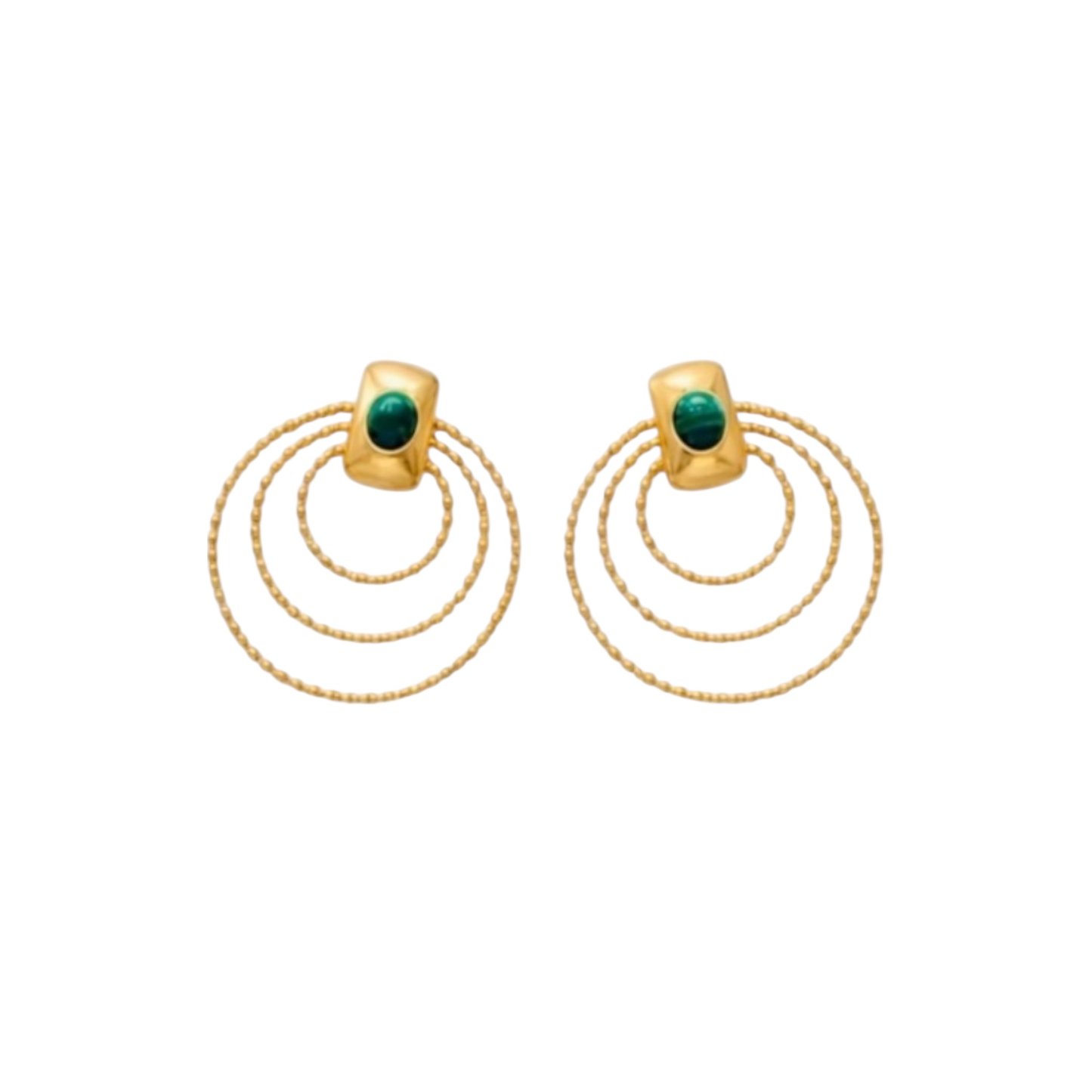 Stainless steel earrings, 18k gold plated