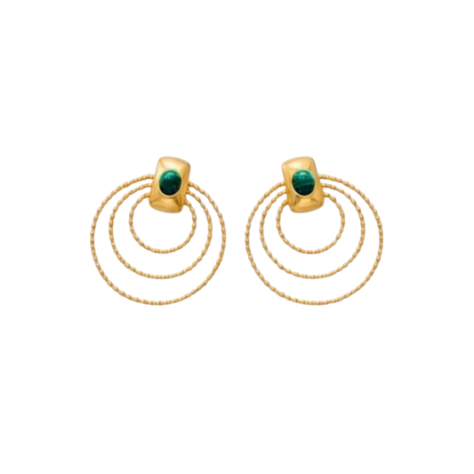 Stainless steel earrings, 18k gold plated
