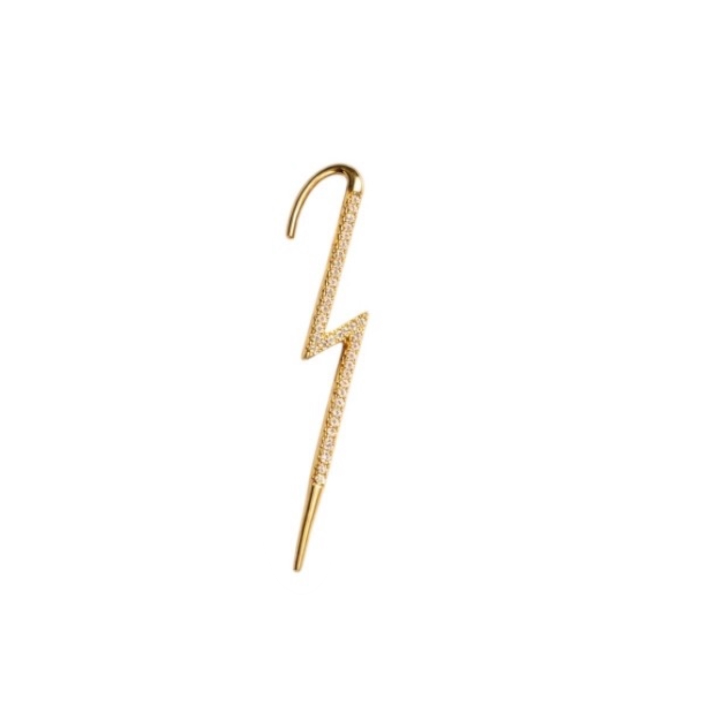 Cross-Style Auricle Piercing Earrings with Gold-Plated Copper