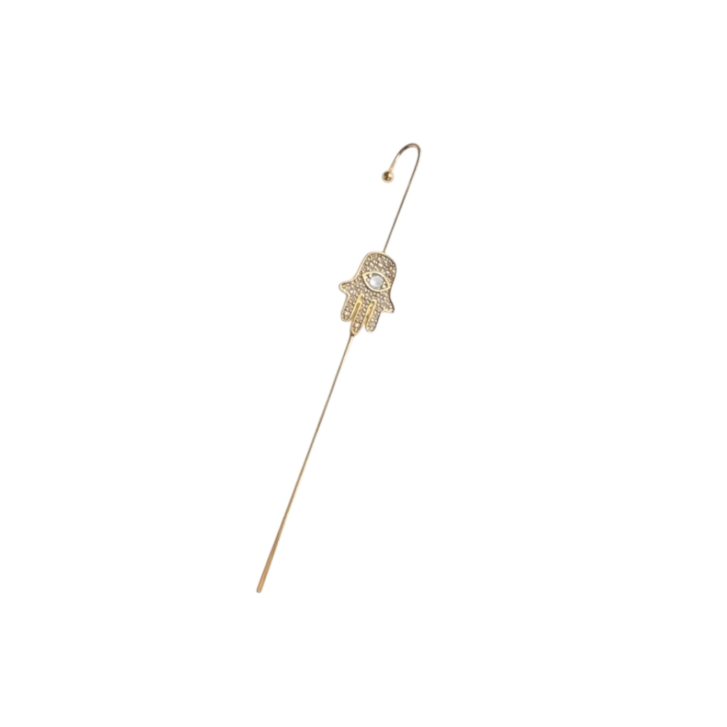 Cross-Style Auricle Piercing Earrings with Gold-Plated Copper