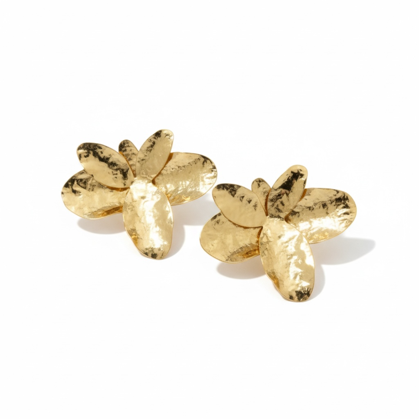 Floral Petal chunky Ear stud earrings