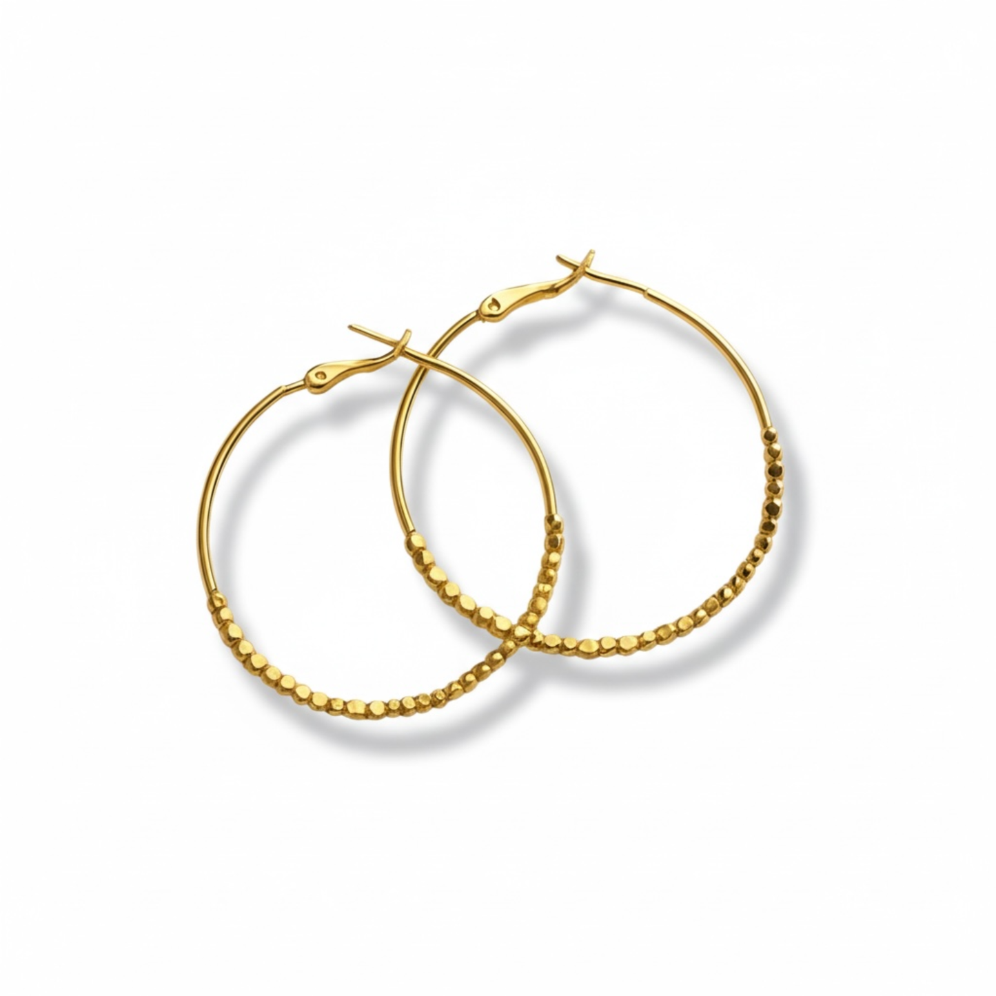 18K Gold-Plated Copper Hoop Earrings