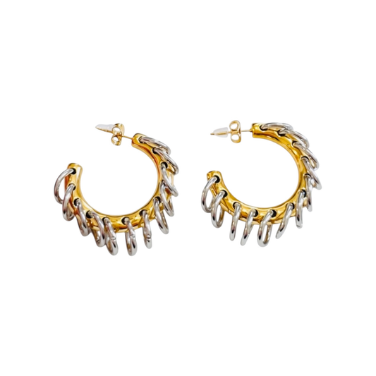 18k Gold-plated Stainless steel Hoop Earrings
