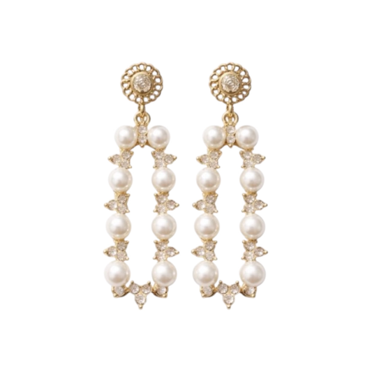 Gold Plated Rectangular Earrings