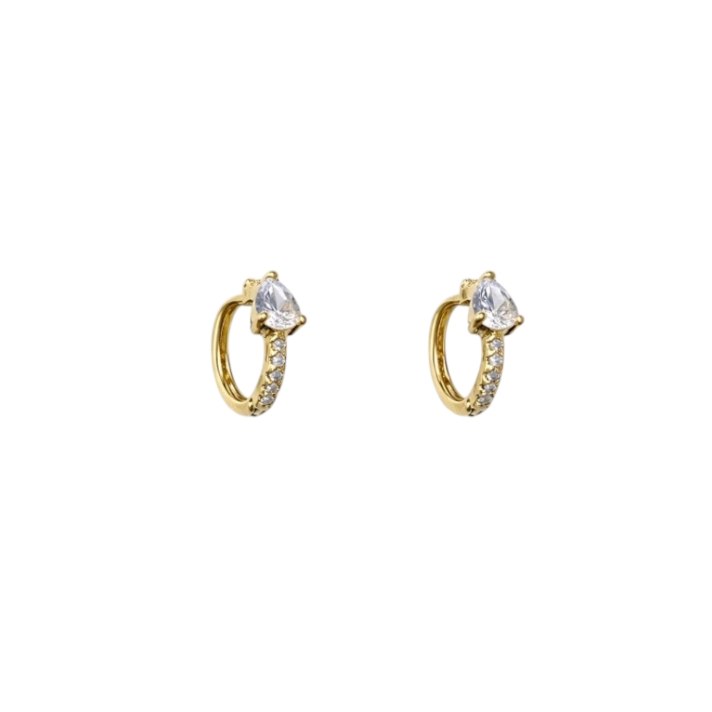 Gold-Plated .925 Sterling Silver Huggie Hoop Earrings