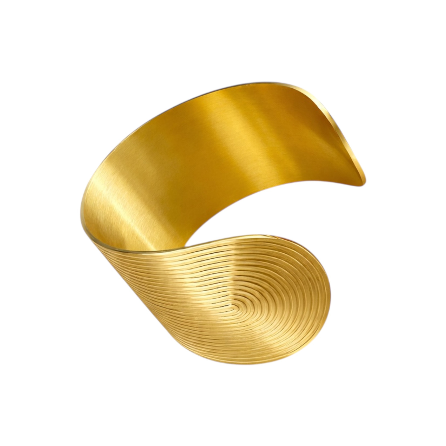 Stainless Steel 14K Gold Plated Cuff Bracelet