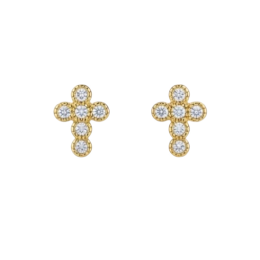 Cross Design plating-Alloy Ear Stud Earrings
