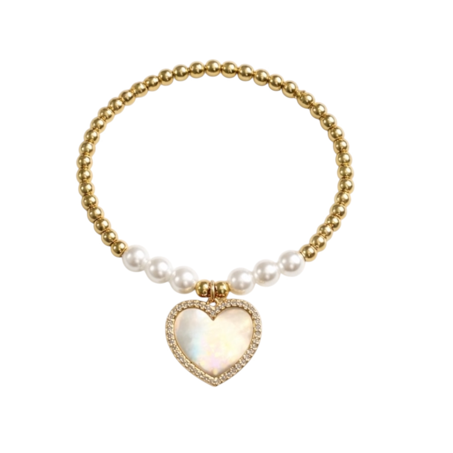 18K Gold-Plated- Copper adjustable bracelet with Charms