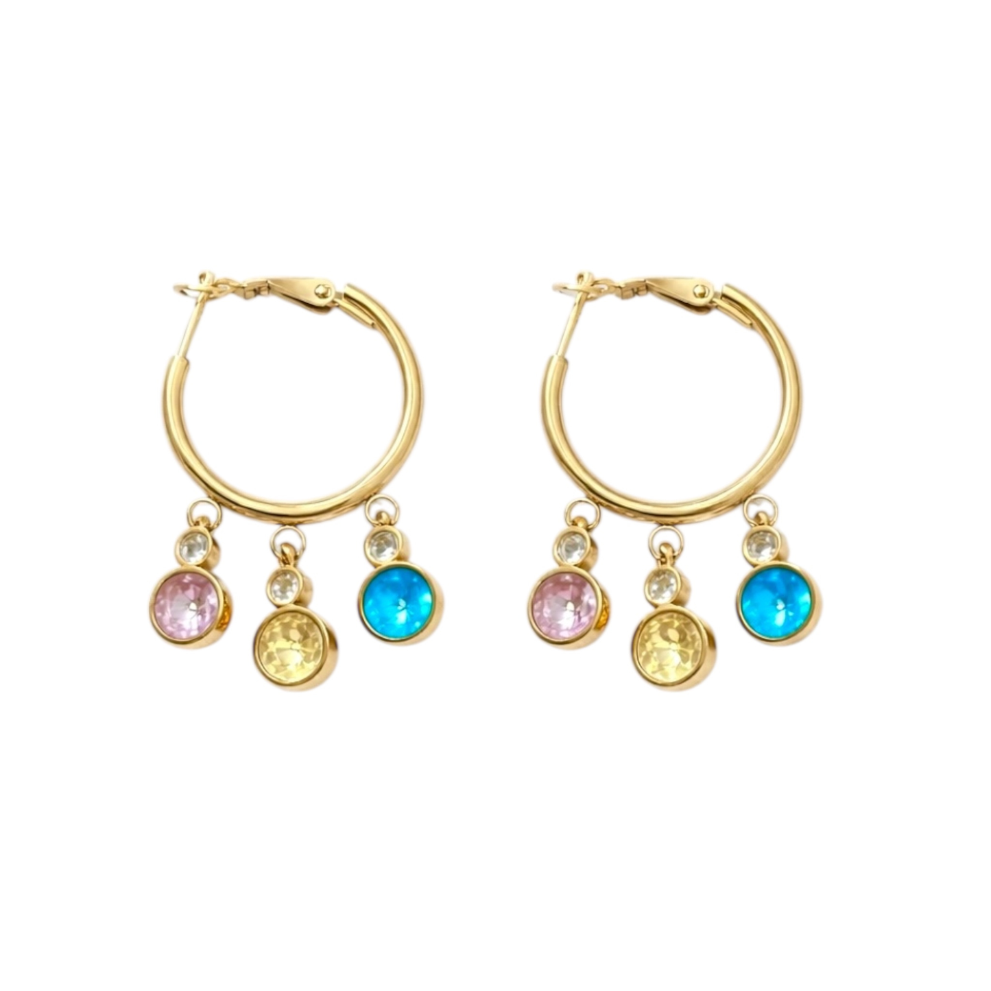 Gold-Plated Titanium Steel Hoop Earrings