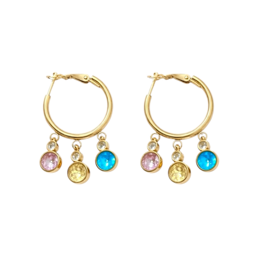 Gold-Plated Titanium Steel Hoop Earrings