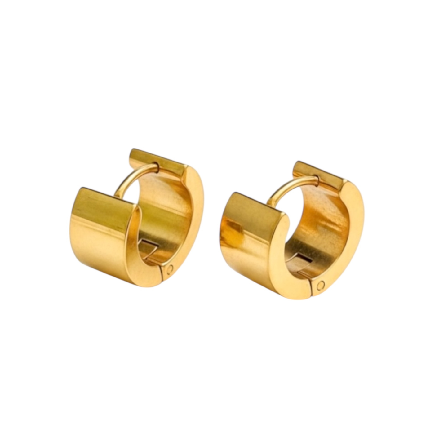 Stainless steel huggie hoop earrings