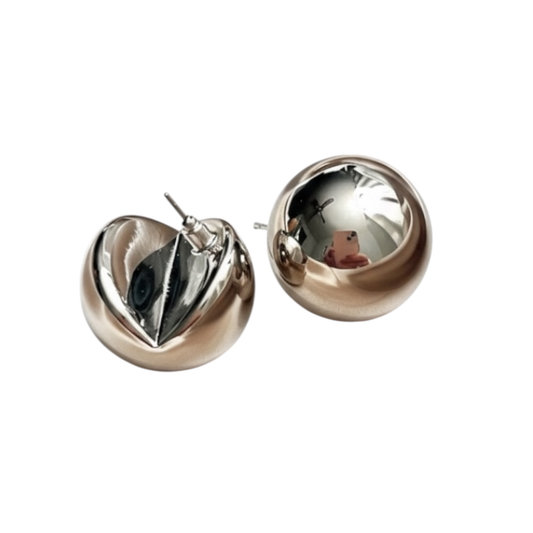Ball stud Earrings 14k gold plated-stainless steel