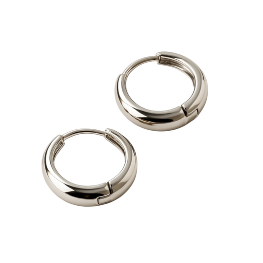 Hypoallergenic Silver-Plated Hoop Earrings