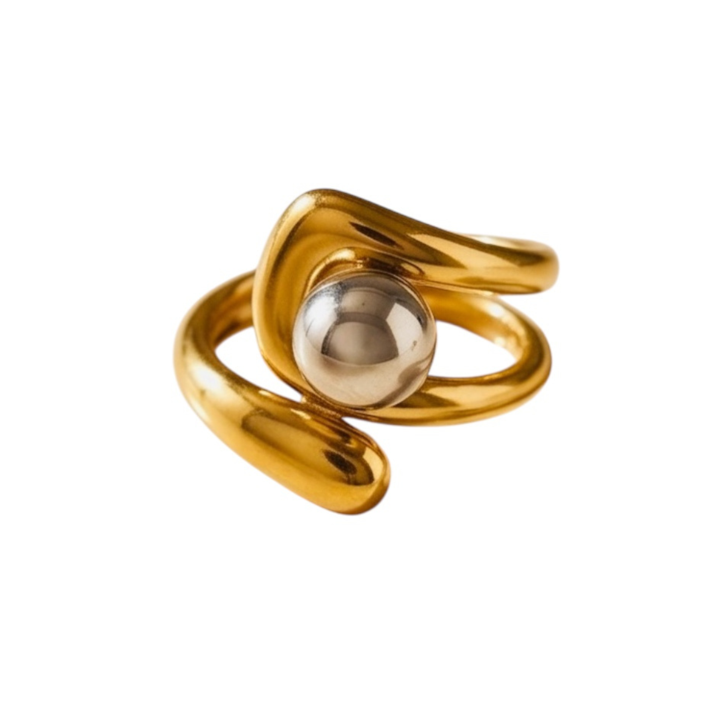 Asymmetric Stainless steel Ring