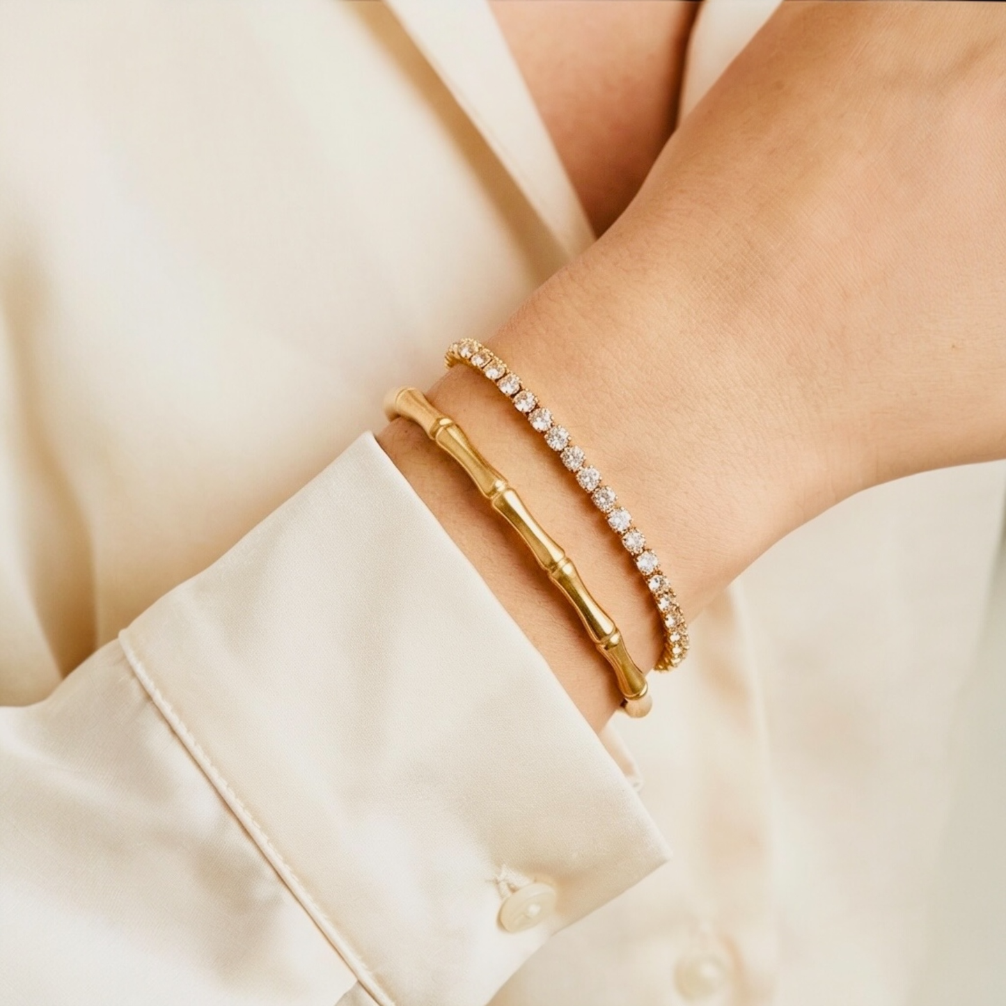 14K Gold Plated-Stainless steel Bracelet