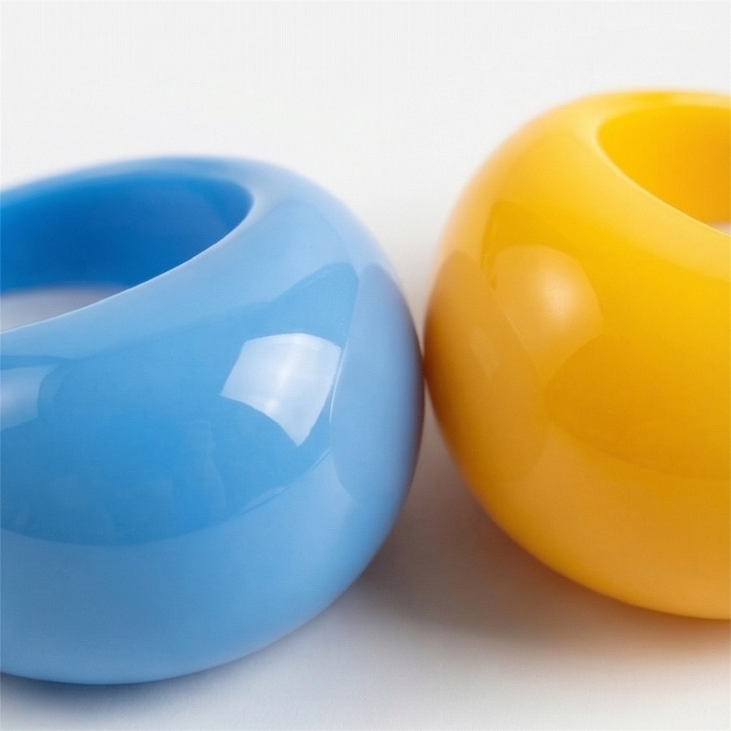 Glossy Resin Rings