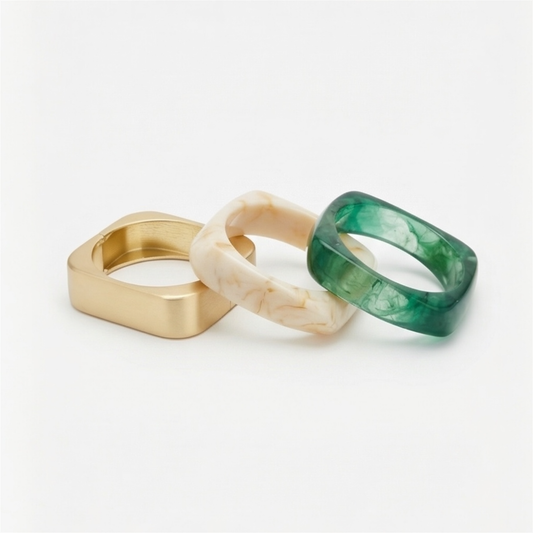 Trio Bracelet Alloy metal & Resin