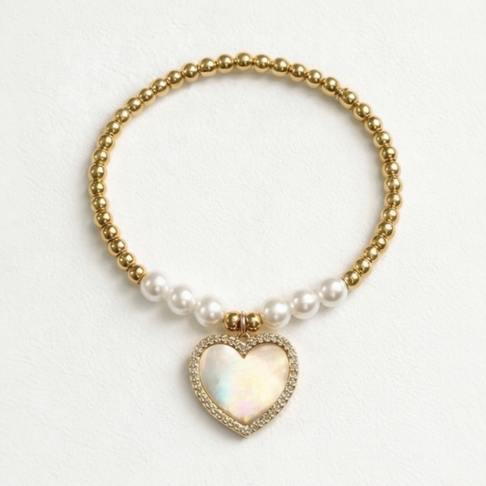 18K Gold-Plated- Copper adjustable bracelet with Charms