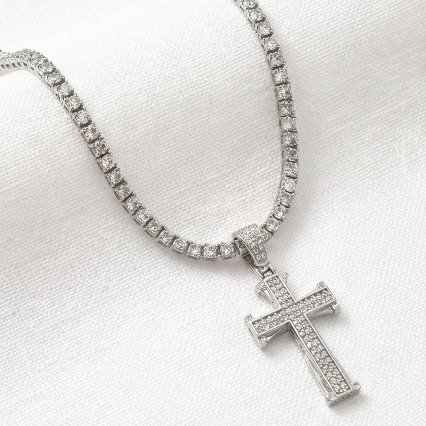 Fashion Cross Charm and Necklace for Men
