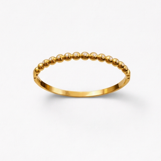 Stainless steel Crystal beads Cuff bangle Bracelet