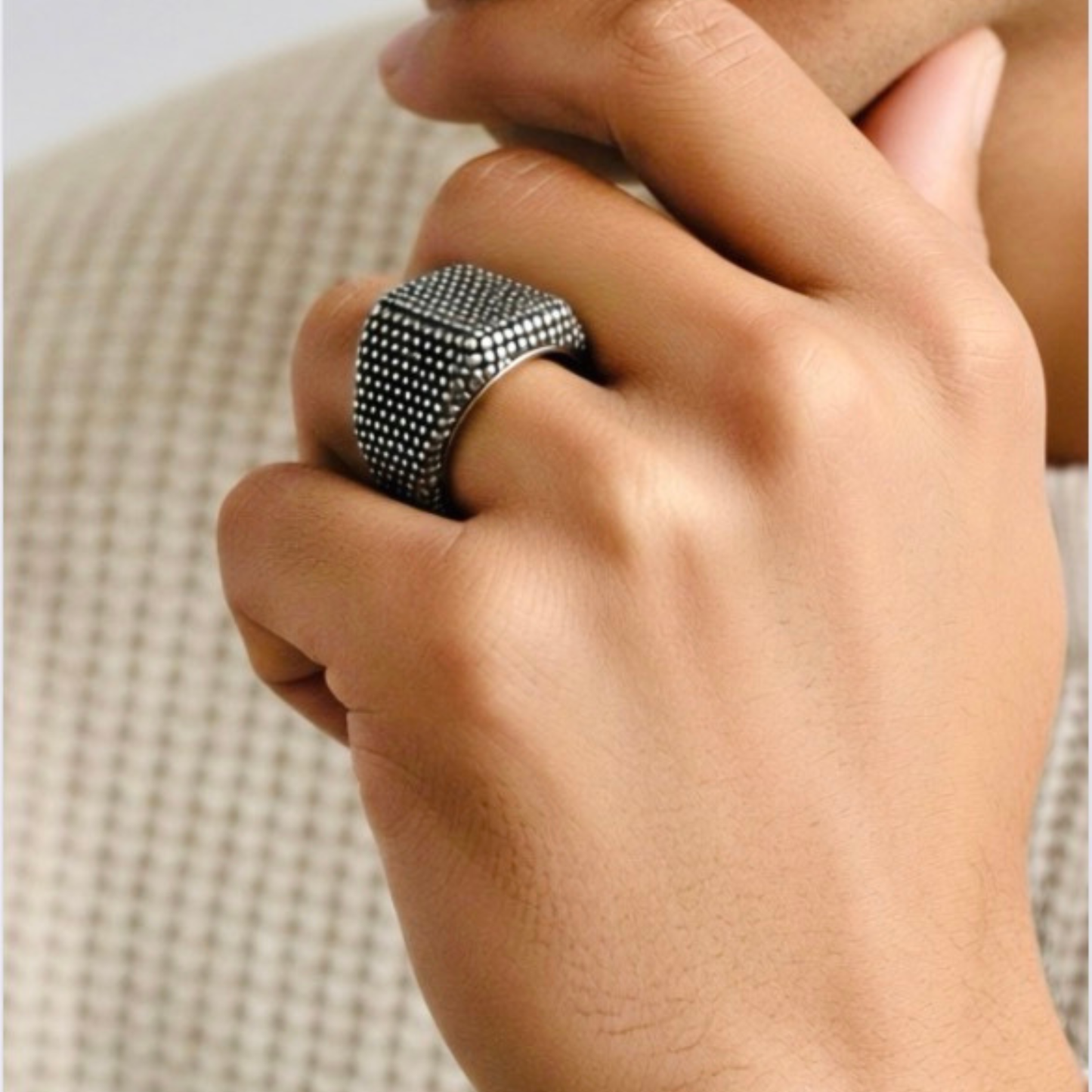 Men's stainless steel ring