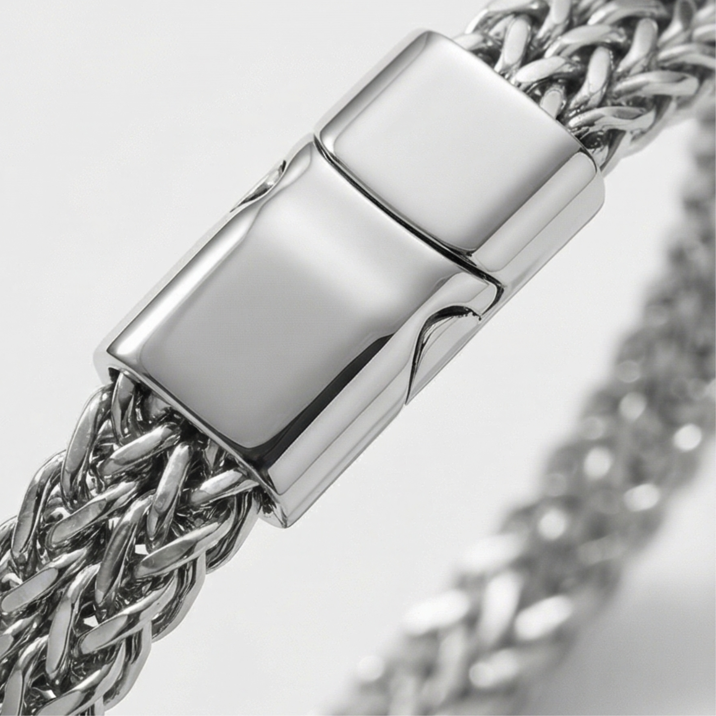 Polished Titanium Steel Bracelet for Men