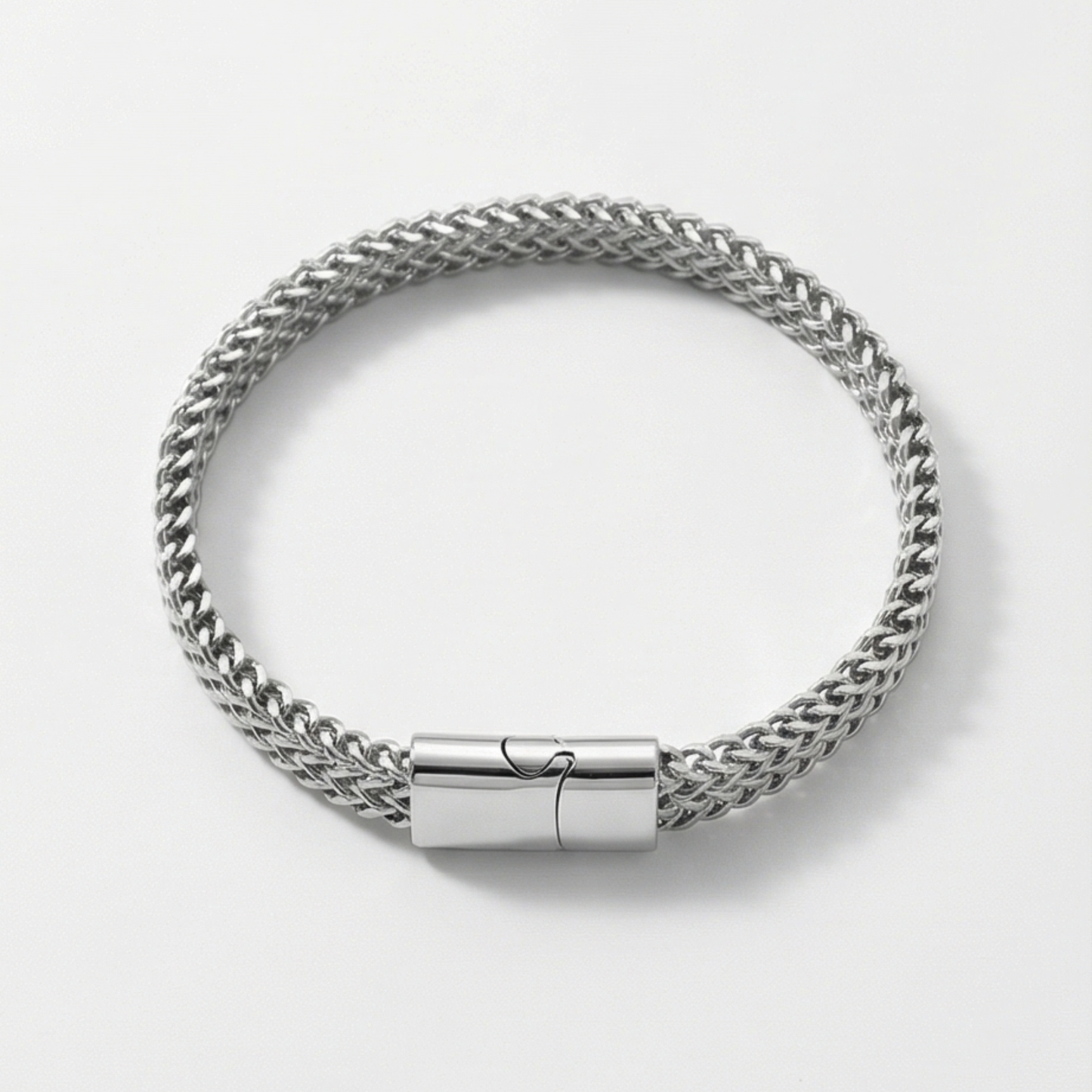Polished Titanium Steel Bracelet for Men