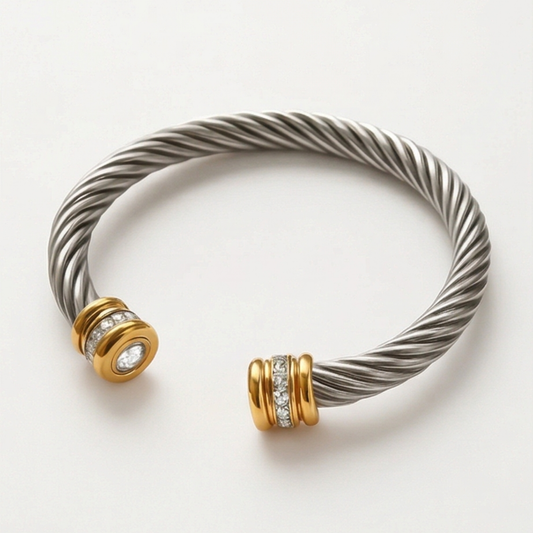 Stainless Steel Twisted Cable Bracelet