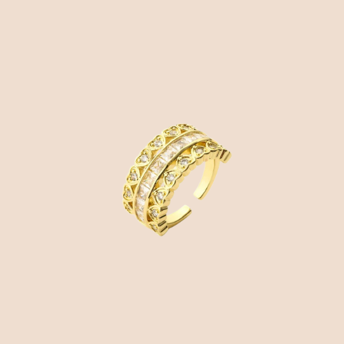 10K Gold-Plated heart-shaped ring