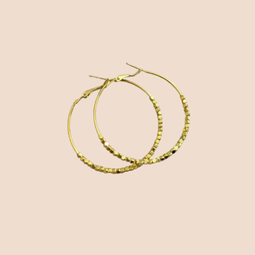 18K Gold-Plated Copper Hoop Earrings