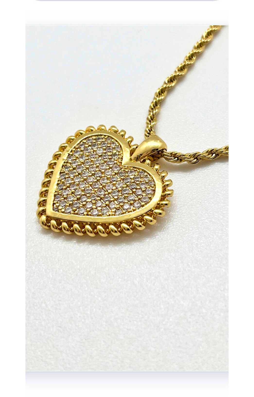 Copper Gold Plated Heart pendant necklace