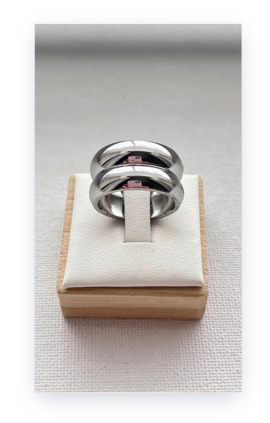 Unisex Titanium Steel Plated Rings