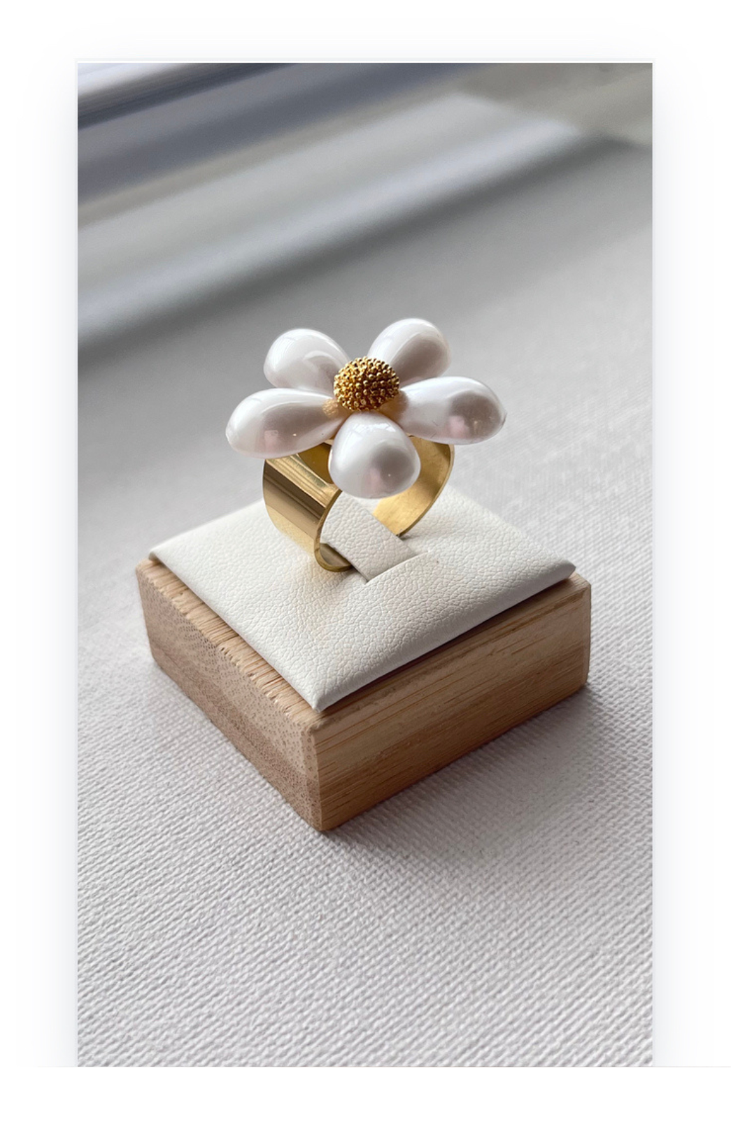 Stainless steel flower shape Ring