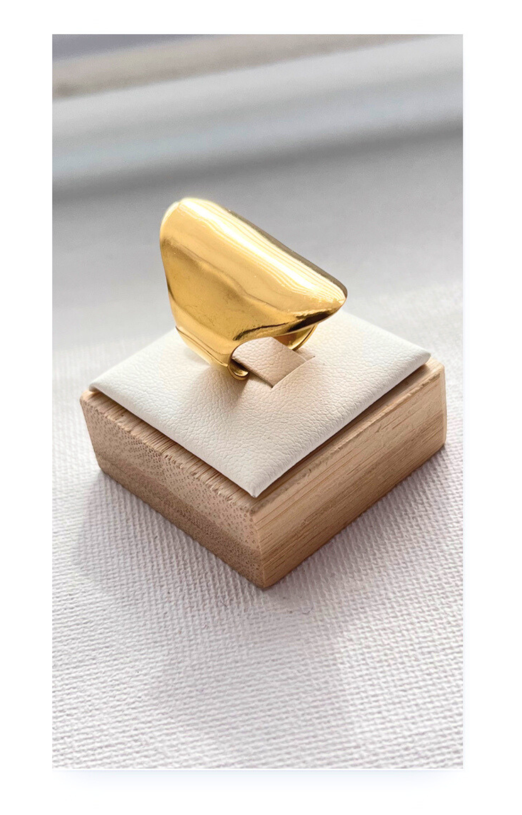 Stainless steel,18k Gold Plated open cuff Ring