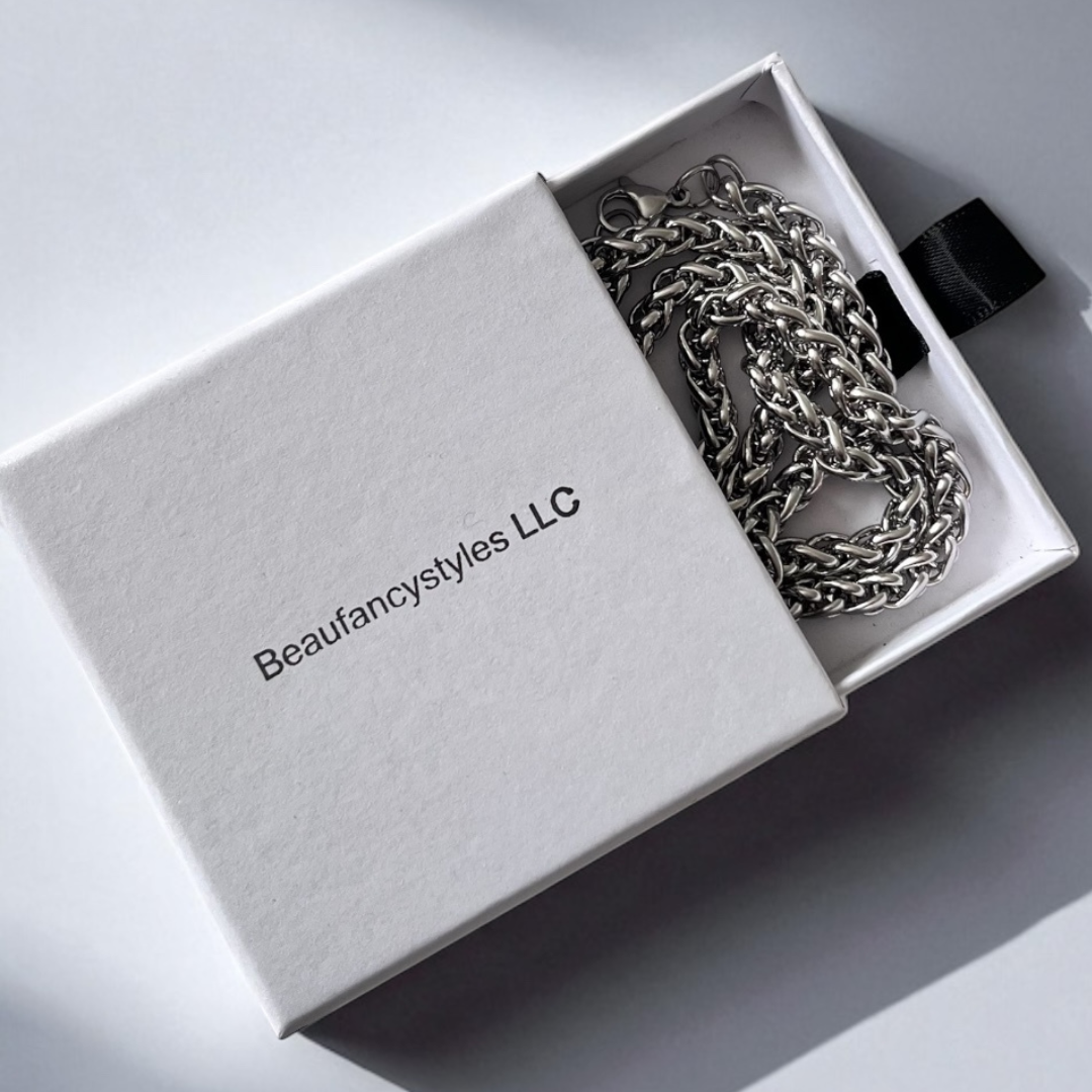 Long Stainless Steel Cord Chain for Men