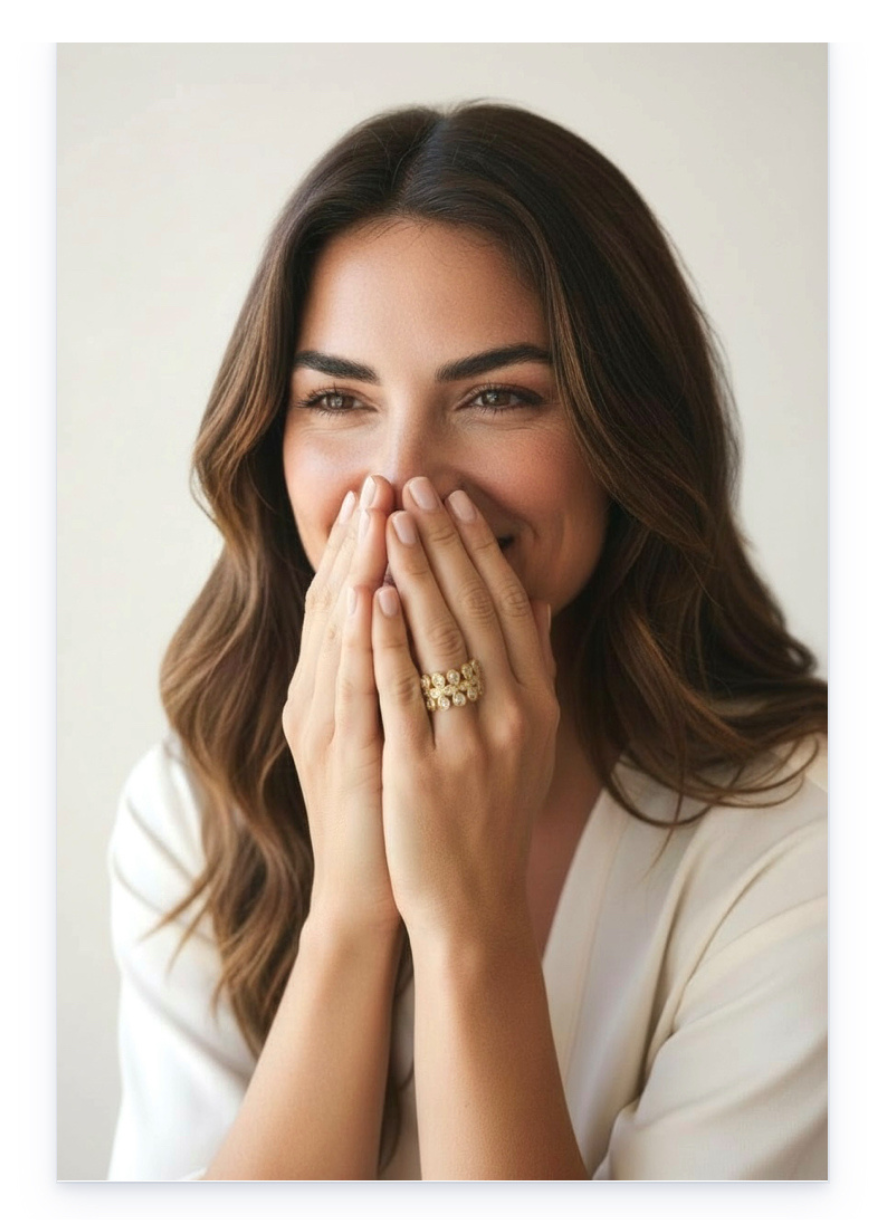 White Zircon Stainless Steel Ring