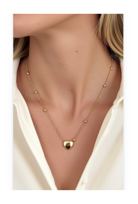 Stainless steel heart pendant chain