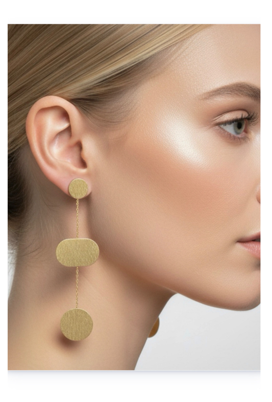 Tassel geometric earrings