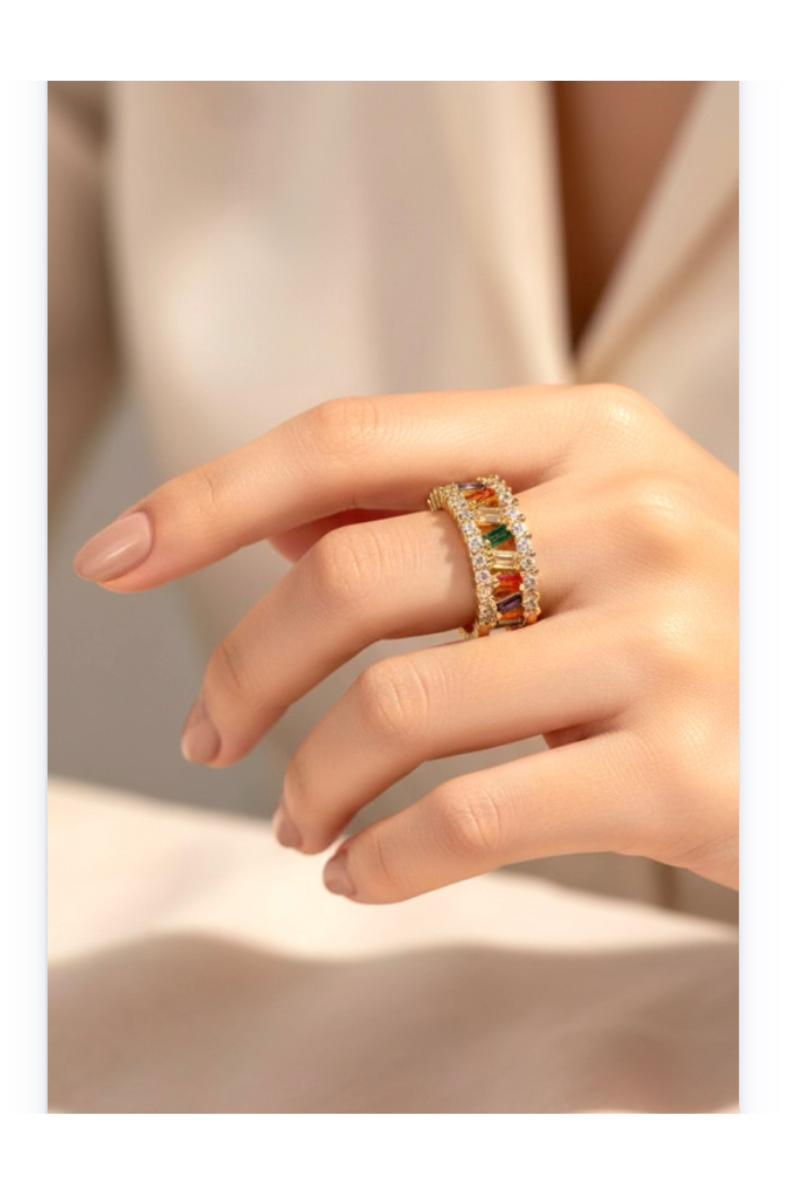 18k gold plated copper ring