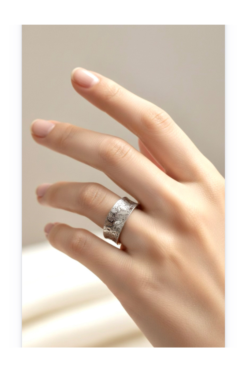.925 Silver adjustable Ring, simple style