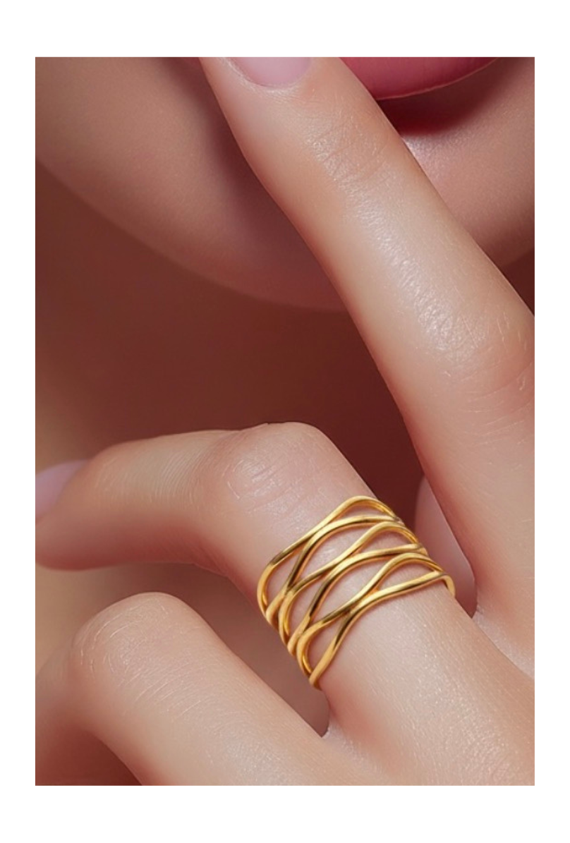 Ring 14k gold plated, Copper