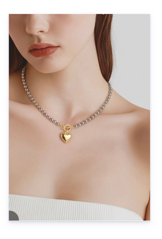 Stainless steel Heart pendant necklace