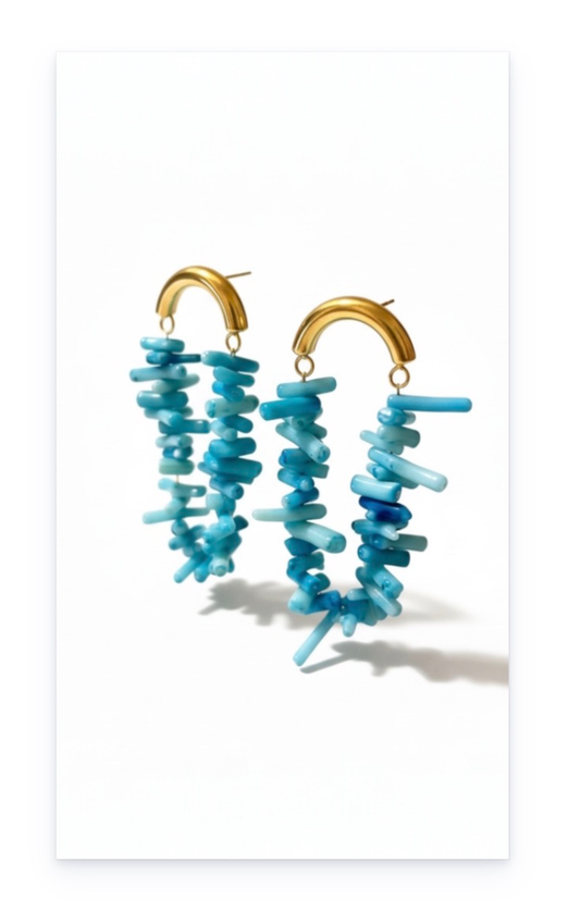 Colorful Natural Stone Boho Earrings