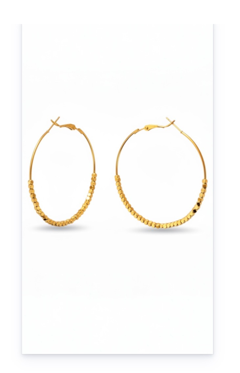 18K Gold-Plated Copper Hoop Earrings