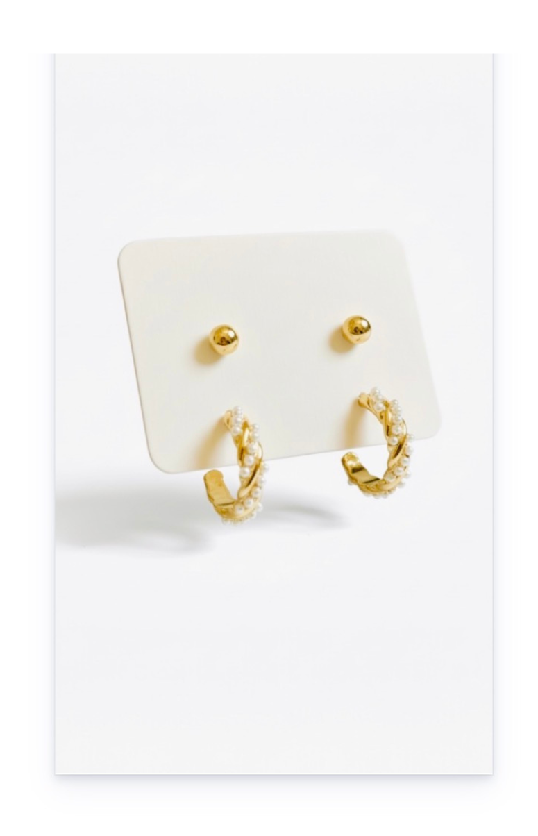 Gold plated Earring Set