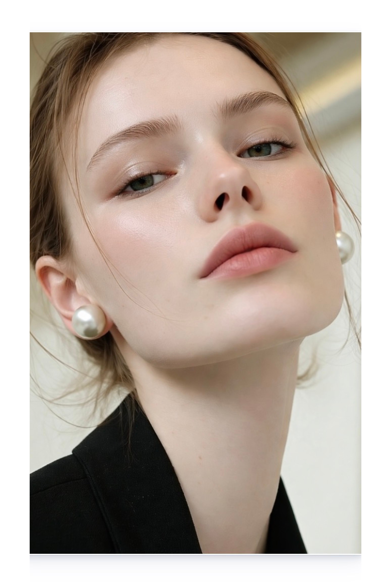Stainless steel Posts pearl imitation earrings