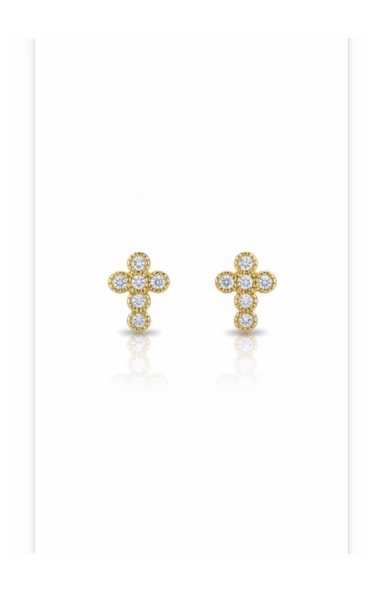 Cross Design plating-Alloy Ear Stud Earrings