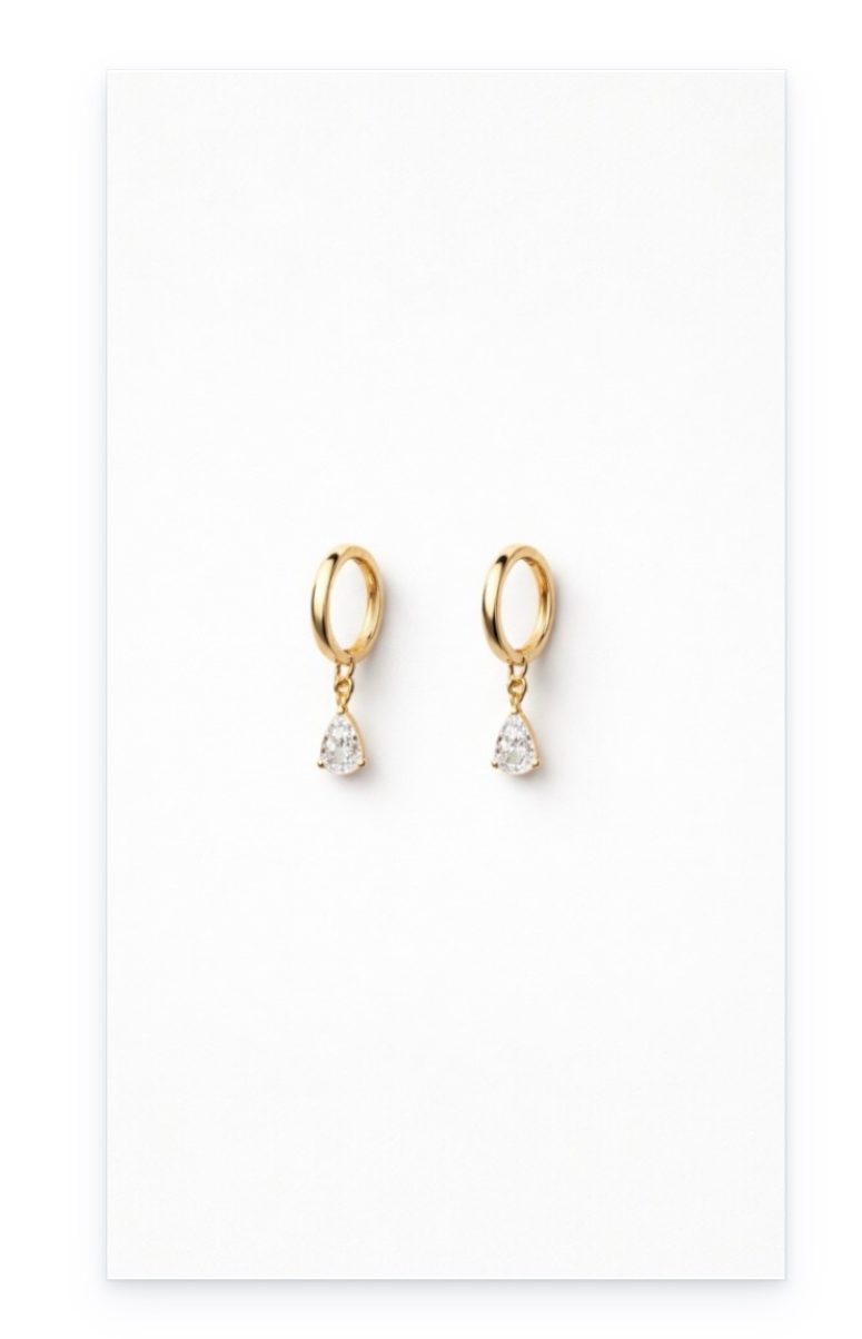 Gold-Plated Copper Hoop Earrings