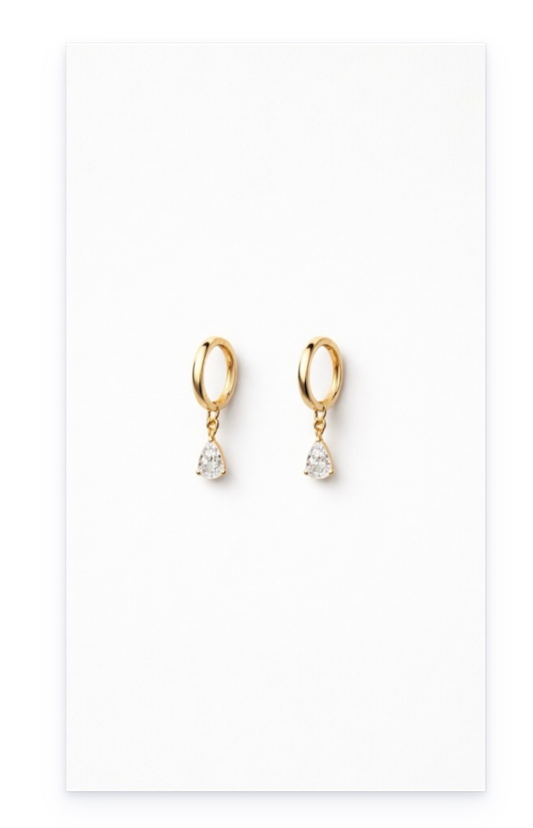 Gold-Plated Copper Hoop Earrings